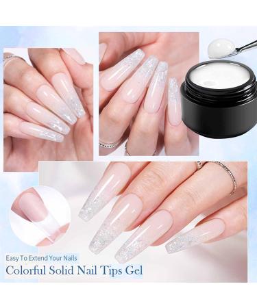 U-shinein 2x10ml Solid Nail Glue Gel - White Nail Glue for Press-On & Acrylic Nails | Long-Lasting Adhesive - Buy Online on GoSupps.com