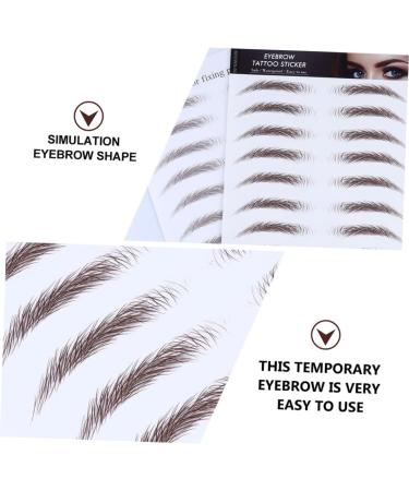 PLAFOPE 5pcs Eyebrow Stickers Brow Shaper Sticker Makeup Stickers Artificial Eyebrow 6d Cosmetic Make up 21x15cm Brown - Buy Online on GoSupps.com