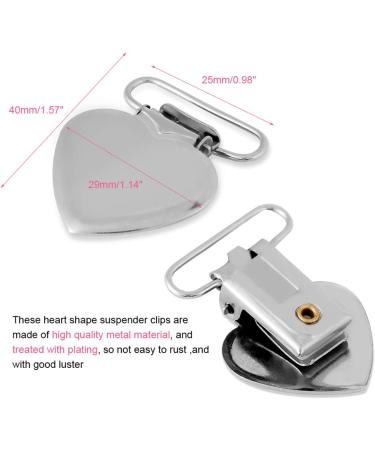 Heart-Shaped Brace Clips 10-Pack Metal Clips for Pacifier Hanging Decorations | International Shipping Available - Buy Online on GoSupps.com
