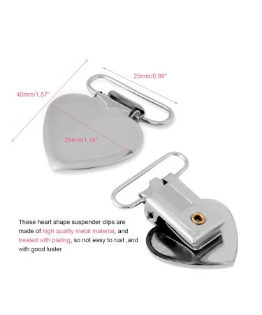 Buy 10pcs Heart Shaped Plastic Pacifier Clips | Metal Insert | 13x9x2 - Perfect for DIY Crafts | International Shipping Available - Buy Online on GoSupps.com