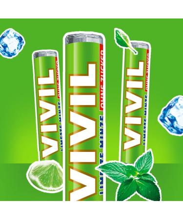 VIVIL Rolle Limit Mit - Sugar-Free Vegan Fruity Pastilles (Lime Mint 20x3 Packs - 60 Rolls 28g Each) - International Shipping Available - Buy Online on GoSupps.com