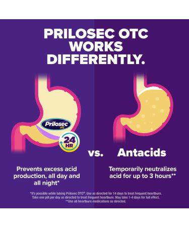 Prilosec OTC 42 Tablets + Pepto Bismol Chewables 48 Tablets - Heartburn and Upset Stomach Relief - Buy Online on GoSupps.com