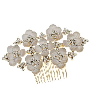 Didiseaon Hair Comb Bride Accessories Hair Accessory for Girls Hair Clips for Girls Hair Accessories for Women Floral Decorations Tiara Bride Headpiece Crystal Metal Miss Headband