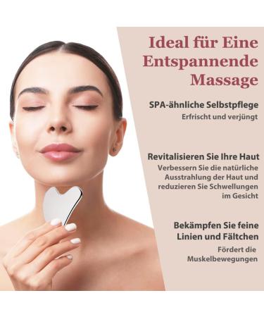 Buy Gua Sha Stainless Steel Massage Tool - Facial & Neck Care for Beauty Relaxation & Muscle Relief | International Shipping Available - Buy Online on GoSupps.com