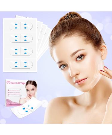 Face Lift Tape, Face Tape Lifting Invisible, Face Lift Tapes and Bands, Makeup Neck Tape Instant Face Eye Lift Facelift Tape for Jowls Double Chin, Secret Lift Face Lifter Tape Waterproof (100 PCS) Face Lift Tape Invisible 100pcs
