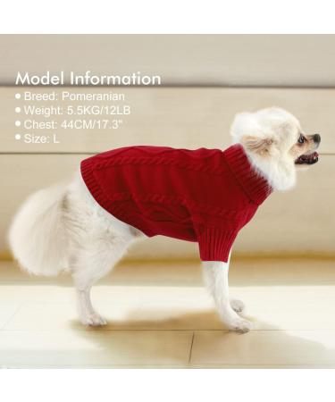 Cozy Knitted Dog Sweater - Warm Turtleneck Wool Coat for Small & Medium Pets | Winter Clothing for Chihuahua Bulldog & More - Buy Online on GoSupps.com