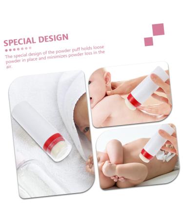 ADOCARN 2 pcs Fluffy Bath Powder Containers - Compact & Refillable Makeup Holder for Baby, Kids, and Adults - Buy Online on GoSupps.com