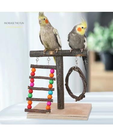 XLpeixin Bird Playground Parrot Playstand | Exercise Perch Gym Stand for Small-Medium Birds | Portable Hang Swing Toys for Parakeets, Canaries, Cockatiels - Buy Online on GoSupps.com