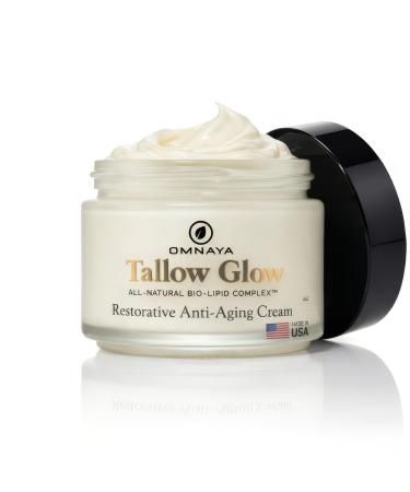 Organic Premium Grass Fed Beef Tallow for Skin Cream - With Bakuchiol & Gotu Kola for Anti-Aging Face & Body Cream with Jojoba Honey Greek Olive Oil 4oz