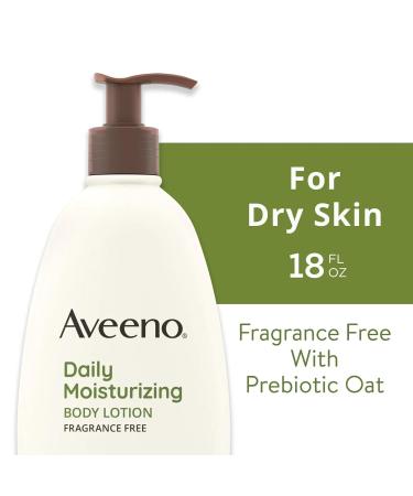 Aveeno Daily Moisturizing Body Lotion - Fragrance-Free Non-Greasy & Nourishing Oat Enriched Formula for Dry Skin (18 fl. oz) - Shop Internationally - Buy Online on GoSupps.com