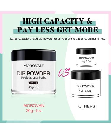 12 PCS Dip Powder Nail Kit - White Dipping Powder with Glitter Colors for French Manicure - DIY Salon Quality - Buy Online on GoSupps.com