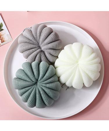 Beaupretty 4PCS Pumpkin Bath Shower Loofah Sponge Set for Exfoliating | Mesh Pouf Shower Ball for Men & Women - Buy Online on GoSupps.com