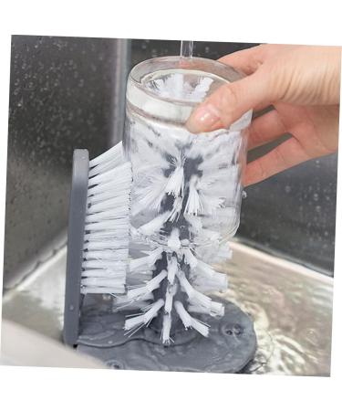 Subsofan Glass Bottle Brushes - 2 Pack Cup Cleaner for Water Bottles Baby Bottles and Carafes | Lazy Cup Brush for Easy Cleaning - Buy Online on GoSupps.com