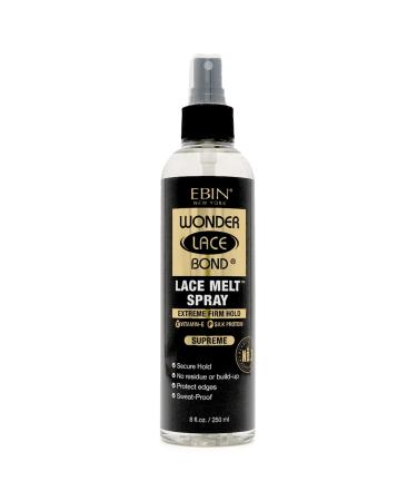 Lace Melt Spray - Supreme 8 fl.oz./250ml | Flawless Natural and Seamleass Finish No Reside Long Lasting Formula with Protecting Edges Perfect for Wigs 8 fl.oz./250ml Supreme