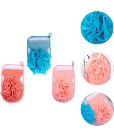 Loofah Scrubber Gloves - Exfoliating Mesh Cleaning Brush for Spa & Shower - Red Ball Back Accessories for Men & Women - Buy Online on GoSupps.com