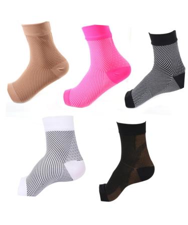 Ipetboom 2 Pairs Elastic Ankle Support Socks - Foot Care Compression Sleeves & Arch Wraps for Sports & Protection - Buy Online on GoSupps.com