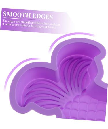 OUNONA 2pcs Mermaid Cake Mold Mini Candy Broiler Pan for Oven Mermaid Tail Ice Mold Butter Molds Oven Baking Tool Silicone Soap Mold Candy Mold Fishtail Baking Tools Silica Gel 24X17X4CMx2pcs Random Colorx2pcs - Buy Online on GoSupps.com