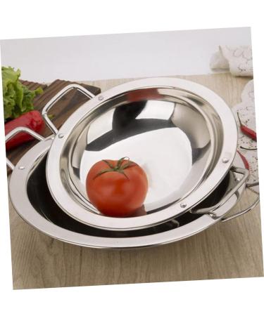 Ciieeo 3pcs Pancake Pan Flat Pan Nonstick Induction Cooker Pan Stainless Frying Pan Commercial Griddle Seafood Serving Platter Stainless Steel Pan Omelet Pan Hot Pot Seafood Pot Silverx3pcs 29 25.3CMx3pcs - Buy Online on GoSupps.com