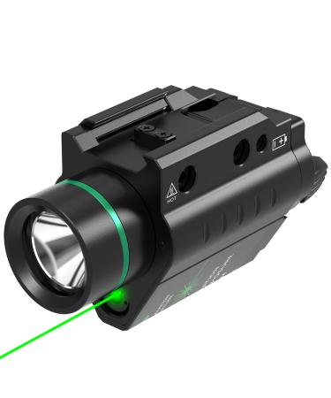 Feyachi Red/Green Laser Flashlight Combo 200 Lumen Weapon Light with Picatinny Rail Mount Black Green Laser Flashlight Combo