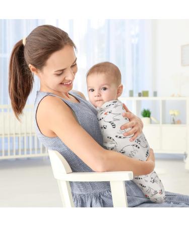 Vicloon Baby Swaddle Wraps 2 pcs - 100% Organic Cotton - Black | For Newborn Boy and Girl 0-3 Months - Buy Online on GoSupps.com