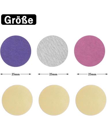 Bestgle Sanding Disc Pedicure 60 Pieces Feet Grinder Sandpaper 25 mm Foot Care Replacement Foot Grinder Head Discs Pad Remover Sandpaper Discs for Cracked Heel Dead Skin with Wave 180 Grit - Buy Online on GoSupps.com