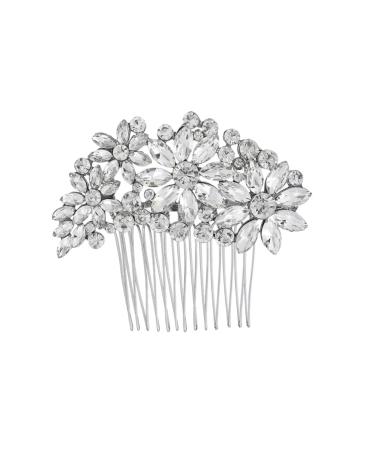 FRCOLOR Crystal Hair Combs for Women Wedding Hair Accessories Pearl Wedding Comb Barrettes for Women Vintage Hair Comb for Women Hair Accessories for Wedding Jewlery Alloy Hair up Bride