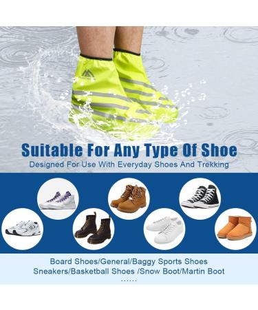 Flintronic Waterproof Bicycle Overshoes - Unisex Reflective XL Fluorescent Yellow Windproof & Dirt Repellent Shoe Covers - Buy Online on GoSupps.com