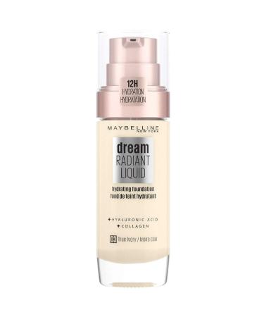Maybelline Dream Radiant Liquid Foundation With Hyaluronic Acid And Collagen Lightweight Medium Coverage 03 True Ivory 30 ml Pack Of 1 - Buy Online on GoSupps.com