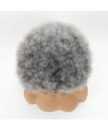 Smoky Gray Short Afro Wig for Black Women - Unisex Large Bouncy Kinky Curly Synthetic Wig - Buy Online on GoSupps.com