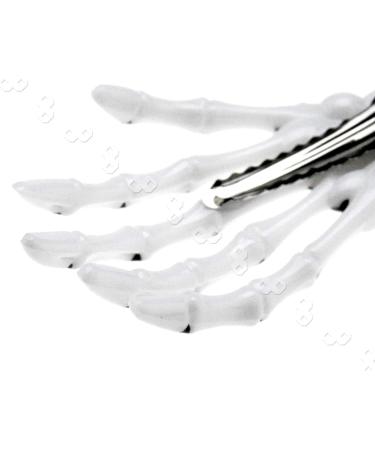 OTOTEC New Pair of Creative Zombie Skeleton Hand Bone White Claw Clip Pin Grip Hairpin - Buy Online on GoSupps.com
