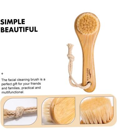 FRCOLOR Exfoliating Face Brush - Bamboo Cleansing Scrubber for Glowing Skin Reduces Flaking & Fine Lines - International Shipping Available - Buy Online on GoSupps.com