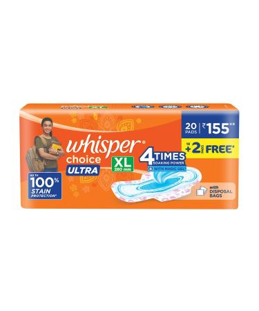 Whisper Choice Ultra Wings - 20 Pads (Extra Large)