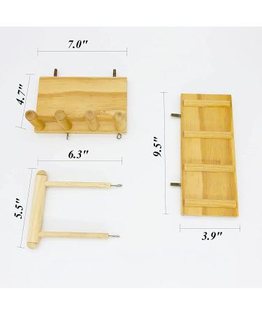 Parrot Climbing Ladder Playground with Swing & Stand - Bird Cage Chew Toy Set for Small Birds & Hamsters - Buy Online on GoSupps.com