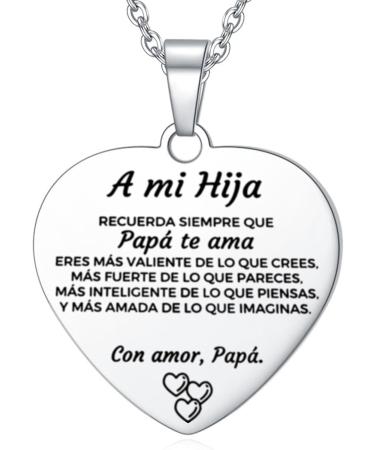 KUAIYIJU Inspirational Heart Necklace - Family Love Pendant Perfect Birthday Gift | Stainless Steel Jewelry for International Shipping - Buy Online on GoSupps.com