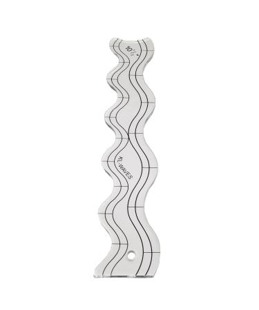 HONEYSEW Wave Edge Waves Ruler Clear Quilting Ruler Templates for Sewing