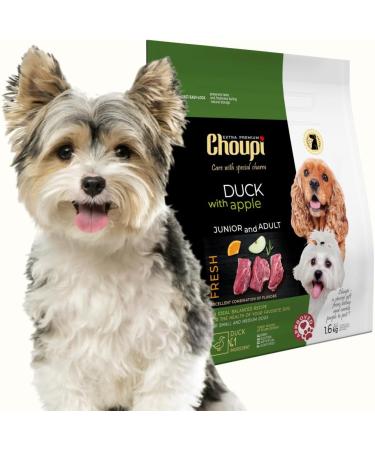 CHOUPI Extra Premium Dog Food for Small and Medium Breeds Duck with Apple 1.6 kg - Dry Food - Buy Online on GoSupps.com