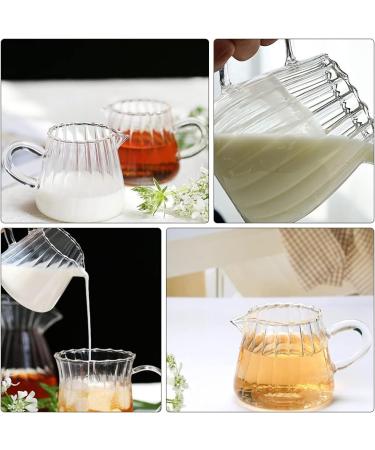 Hemoton Glass Creamer Pitcher Glass Creamer Small with Handle Tea Coffee Creamer Pitchers Dispenser Sauce Serving Pitcher Creamer Jug for Kitchen Clear Glass Creamer Pourer - Buy Online on GoSupps.com