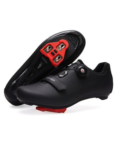 ArtVep bicycle shoes men women racing bike shoes MTB wheel shoes compatible with look SPD-SL Delta lock pedal rice shoes compatible with peloton shoes 44 EU black