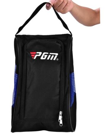 Premium Portable Golf Shoes Bag - Breathable Storage for Sports Accessories (Black & Blue) - Buy Online on GoSupps.com