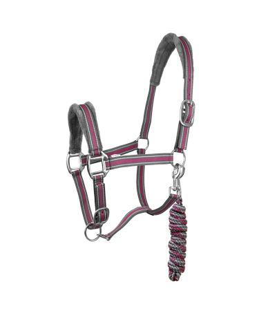 York halter set halter with rope Calipso halter & rope padded (Cob grey/pink) Cob grey/pink