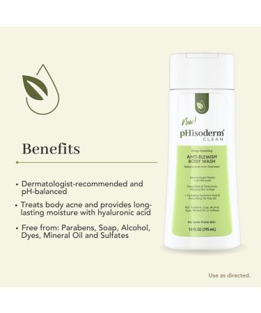 Phisoderm Clean Anti-Blemish Body Wash - 10 fl oz - Buy Online on GoSupps.com