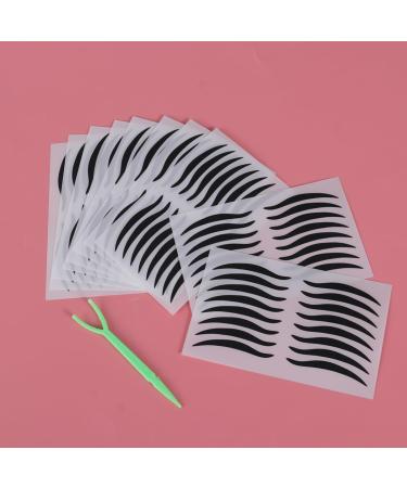 Healvian 80 Pairs Eyeliner Eyeshadow Sticker Eyeliner Sticker with Eyelashes Reusable Eyelid Stickers Black - Buy Online on GoSupps.com