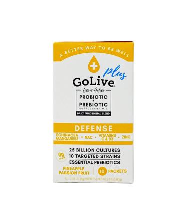 GoLive Immune Defense Sugar-Free Synbiotic Powder with Prebiotics & Probiotics 25 Billion CFUs 10 Clinical Strains Supports Digestion Metabolism & Immunity 10 Servings - Buy Online on GoSupps.com