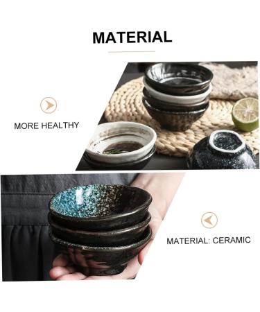 OUNONA 5 Pcs Seasoning Dish Ceramic Sauce Bowl Small Bowls for Dips Dipping Serving Bowls Sauce Dish Side Dish Small Sauce Ceramic Sauce Plate Japanese Mini Ceramics Vinegar re-usable 9X9X3.5CM Assorted Color - Buy Online on GoSupps.com
