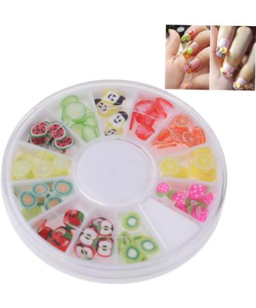 minkissy 12 polymer clay manicure tool Accessories DIY decoration for nail Manicure tools manicure boxed nails decoration fruit nail beauty accessories decorate drill disc nail - Buy Online on GoSupps.com