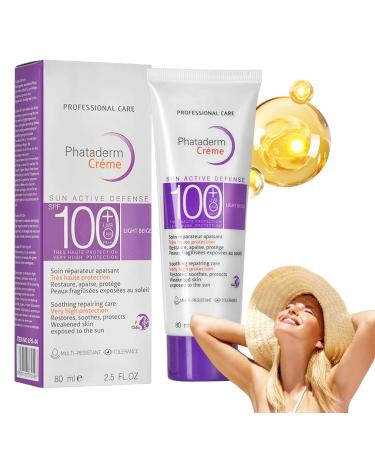 Haiyore Face Sunscreen SPF 100 SPF 100 Face and Body Sunscreen Easy to Use Sun Protection for Travel Outdoor Sports Lightweight Non-Greasy