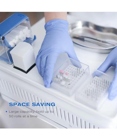 Press Type Holder Organizer - Durable ABS Cotton Roll Dispenser for Orthodontics | Practical Lab Storage Box - Blue - Buy Online on GoSupps.com