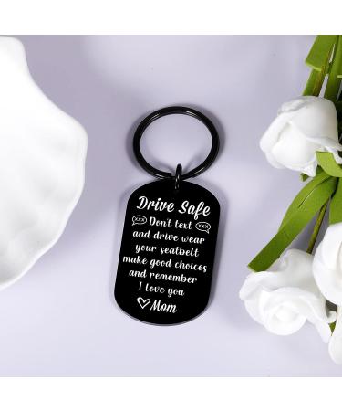 Drive Safe Keychain for New Driver - Teen Boys & Girls Gift Ideas - Personalized Graduation & Birthday Present - Sweet 16, 18, 21st - From Mom - Buy Online on GoSupps.com