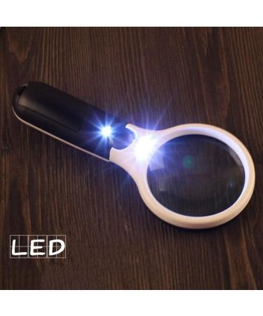 LED Handheld Magnifying Glass with Light High Power Magnifying Glass with Light Distortion-Free Illuminated Magnifier for Reading Sewing Crafts Handcraft Hobby New Plastic Lens Made in China - Buy Online on GoSupps.com