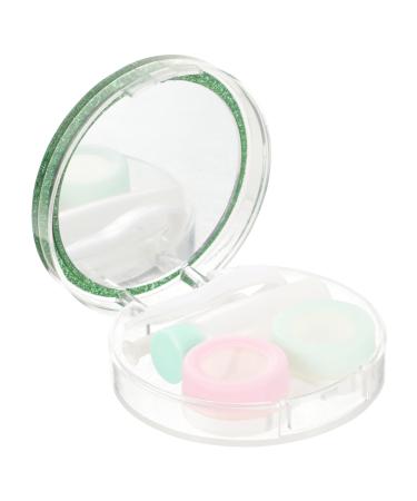 Ultechnovo 1 set contact lens container glasses holder mirror film mirror film practical contact lens organizer eye lens organizer container for cosmetic lens glass Miss Miss